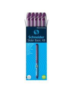 BOLIGRAFO SCHNEIDER BASIC XB VIOLETA CAJA 10UD