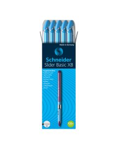 BOLIGRAFO SCHNEIDER BASIC XB AZUL CLARO CAJA 10UD