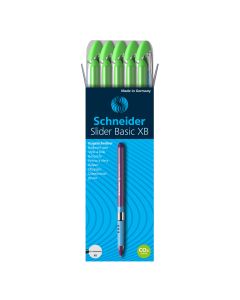 BOLIGRAFO SCHNEIDER BASIC XB VERDE CLARO CAJA 10UD