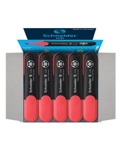 ROTULADOR FLUOR SCHNEIDER TM JOB ROJO CAJA 10UD