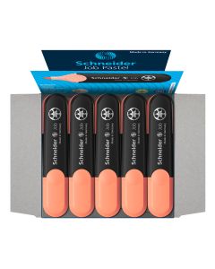ROTULADOR FLUOR SCHNEIDER TM JOB PASTEL MELOCOTON CAJA 10UD