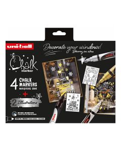 ROTULADOR TIZA LIQUIDA UNI CHALK SET N02
