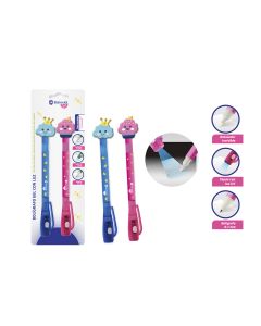 BOLIGRAFO BISMARK GEL NUBES CON LUZ BLISTER 2UD