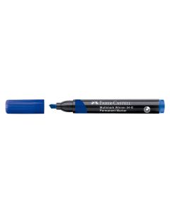 ROTULADOR PERMANENTE FABER CASTELL MULTIMARK WINNER 54-E PUNTA BISELADA AZUL CAJA 12UD