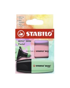 ROTULADOR FLUOR STABILO BOSS MINI PASTEL 3 COLORES