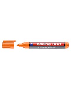 ROTULADOR PERMANENTE EDDING 300-06 PUNTA REDONDA NARANJA CAJA 10UD