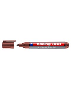 ROTULADOR PERMANENTE EDDING 300-07 PUNTA REDONDA MARRON CAJA 10UD