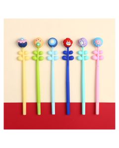 BOLIGRAFO ALEX GEL SILICONA LOVELY FLOWER EXPOSITOR 36UD