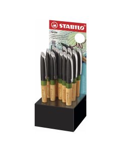 BOLIGRAFO STABILO GROW ECOLOGICO VERDE MUSGO/ROBLE EXPOSITOR 12UD