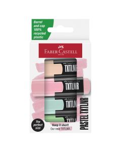 ROTULADOR FLUOR FABER CASTELL TEXTLINER 46 PASTEL 4 COLORES