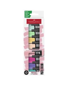 ROTULADOR FLUOR FABER CASTELL TEXTLINER 46 PASTEL 8 COLORES