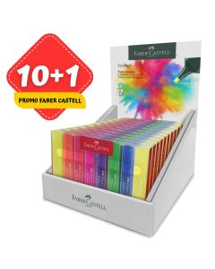 ROTULADOR FLUOR FABER CASTELL TEXTLINER 46 TRANSPARENTE 8 COLORES EXPOSITOR 10+1UD