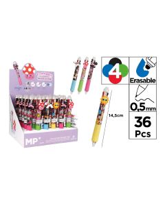 BOLIGRAFO BORRABLE MP 4 COLORES FANTASY EXPOSITOR 36UD
