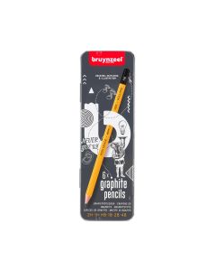 LAPIZ GRAFITO BRUYNZEEL BUROTEK ESTUCHE METAL 6UD