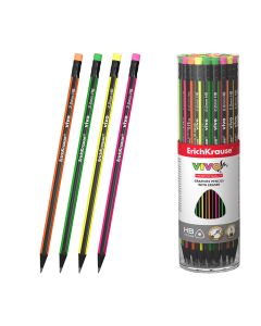 LAPIZ GRAFITO ERICH KRAUSE HB TRIANGULAR CON GOMA VIVO BOTE 42UD