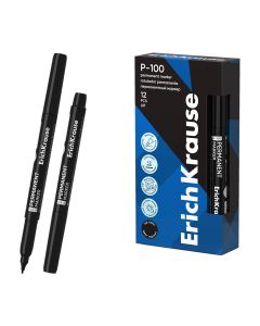 ROTULADOR PERMANENTE ERICH KRAUSE P-100 PUNTA FINA NEGRO CAJA 12UD