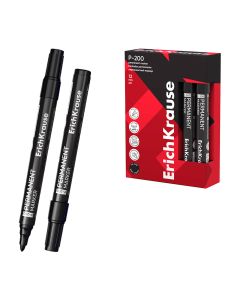 ROTULADOR PERMANENTE ERICH KRAUSE P-200 PUNTA CONICA NEGRO CAJA 12UD