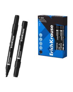 ROTULADOR PERMANENTE ERICH KRAUSE P-300 PUNTA BISELADA NEGRO CAJA 12UD