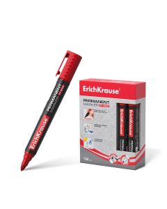 ROTULADOR PERMANENTE ERICH KRAUSE P-400 PUNTA CONICA ROJO CAJA 12UD