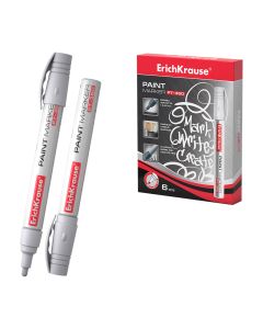 ROTULADOR PERMANENTE ERICH KRAUSE PT-350 1,5-2,5MM PUNTA REDONDA BLANCO CAJA 6UD