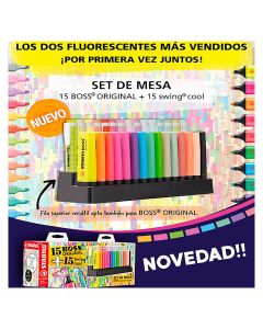 ROTULADOR FLUOR STABILO BOSS ORIGINAL&SWING COOL SET DE MESA 30UD