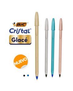 BOLIGRAFO BIC CRISTAL GLACE SURTIDO BLISTER 4UD