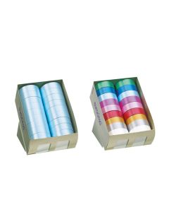 CINTA REGALO EUROCINSA POLIPROPILENO LISA 19MMX10M AZUL BEBE CAJA 18UD