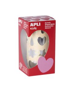 GOMETS APLI ROLLO CORAZON/FLOR/GOTA/ESTRELLAS PLATA