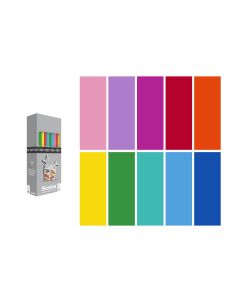 PAPEL REGALO BASIKA ROLLO COLORES 0'70X2M CAJA 50UD