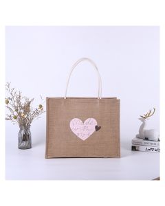 BOLSA YUTE PRYSE CON ASAS MADE WITH LOVE 34,5X43X17