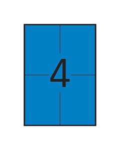 ETIQUETA FOTOCOPIA/LASER APLI 105X148 12992 A4 AZUL PAQUETE 20H