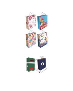 BOLSA PAPEL BASIKA CON ASAS 40X32X14 TODO AÑO CAJA 24UD