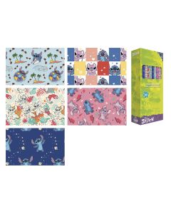 PAPEL REGALO BASIKA ROLLO STITCH 0'70X2M CAJA 50UD