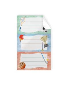 ETIQUETA ESCOLAR ARGUVAL ADHESIVA DEPORTES 4X8CM BLISTER 9UD