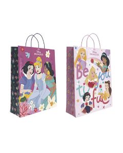 BOLSA PAPEL BASIKA CON ASAS PRINCESS 40X32X14CM PAQUETE 24UD