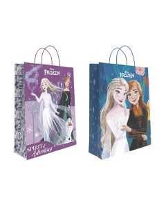 BOLSA PAPEL BASIKA CON ASAS FROZEN 40X32X14CM PAQUETE 24UD