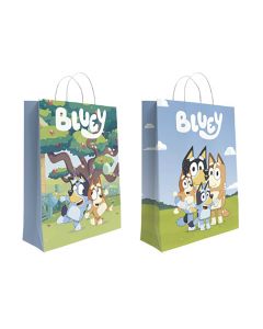 BOLSA PAPEL BASIKA CON ASAS BLUEY 40X32X14CM PAQUETE 24UD