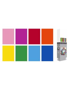 PAPEL REGALO BASIKA ROLLO COLORS 1X3M CAJA 40UD