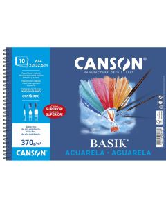 BLOC ACUARELA CANSON BASIK ESPIRAL A4 370G 10H
