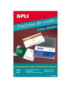 TARJETA VISITA APLI CANTOS RECTOS MATE 89X51 250G 10H BLANCA