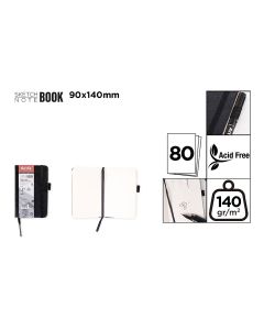 CUADERNO ARTIX BOCETOS A6 140G 80H NEGRO