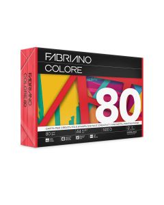 PAPEL MULTIFUNCION COLOR FABRIANO COLORE INKJET LASER FOTOCOPIA A4 80G 500H ROJO