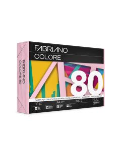 PAPEL MULTIFUNCION COLOR FABRIANO COLORE INKJET LASER FOTOCOPIA A4 80G 500H ROSA
