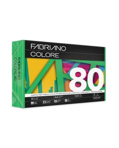 PAPEL MULTIFUNCION COLOR FABRIANO COLORE INKJET LASER FOTOCOPIA A4 80G 500H VERDE INTENSO