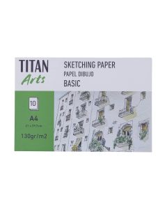 LAMINAS DIBUJO TITAN ARTS BASIC SIN RECUADRO A4 130G MINIPACK 10H