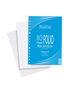 RECAMBIO BLOC PRAXTON 16 TALADROS FOLIO 60G 80H LISO