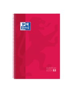 BLOC OXFORD TAPA DURA CLASSIC A4+ 90G 80H 5X5 ROJO