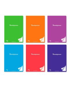 LIBRETA GRAPAS PACSA A4 90G 48H HORIZONTAL SURTIDA PAQUETE 6UD