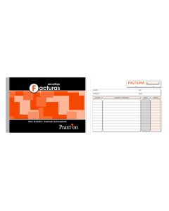 TALONARIO PRAXTON FACTURA PR-45A CUARTO APAISADO 50JD DUPLICADO PAQUETE 10UD