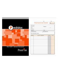 TALONARIO PRAXTON PROPUESTA PEDIDO PR-47T CUARTO NATURAL PAQUETE 5UD